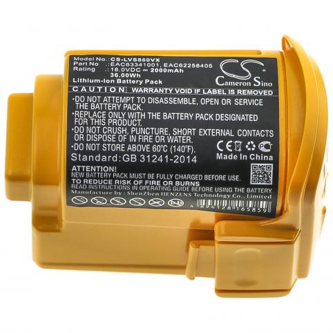 Batterij stofzuiger lg vhb511bdb