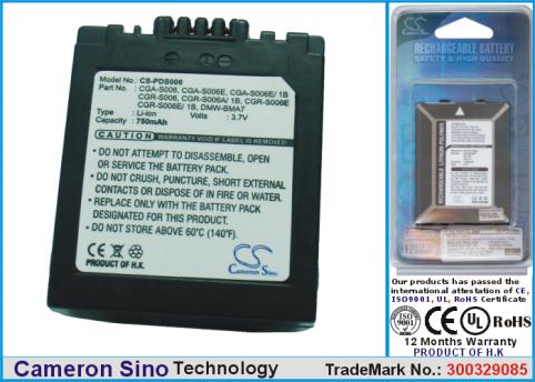Batteria per panasonic lumix dmc-fz18