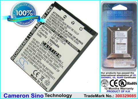Battery for casio exilim zoom ex-z150
