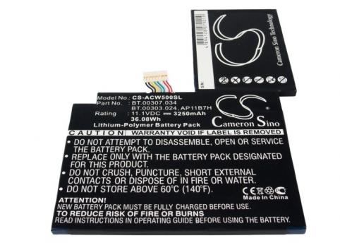 Batterie tablette acer iconia tab w500