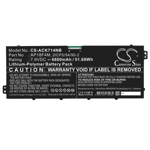 Batterie  acer ap18f4m 2icp5 54 90 2 