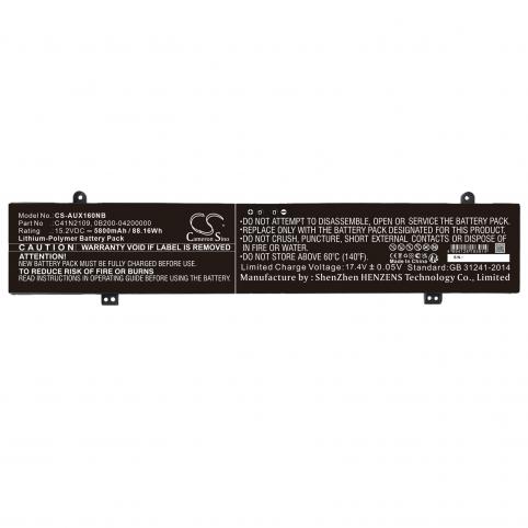 Rog flow x16 gv601re m5057x batería ordenador portátil asus