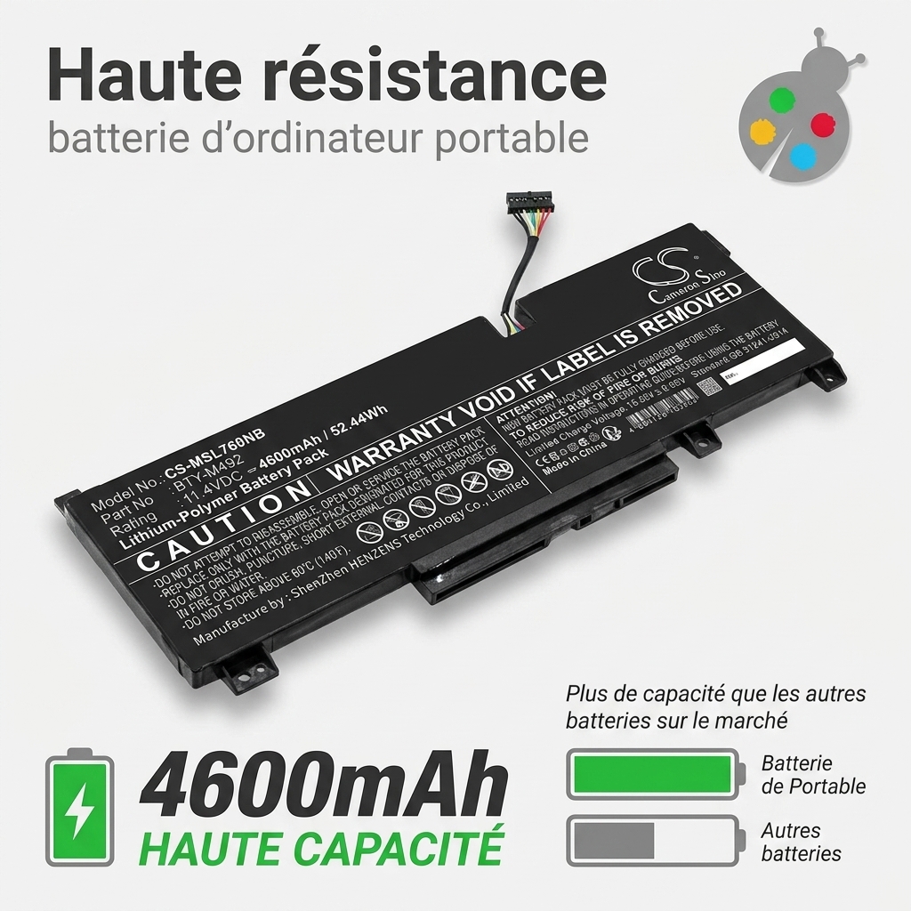Batterij laptop msi pulse gl66