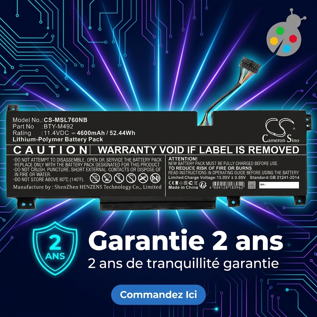 Batterij laptop msi pulse gl66