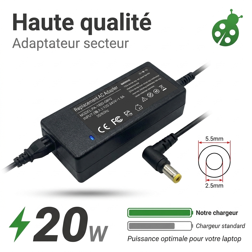 Caricabatterie computer portatile ldlc saturne lp5