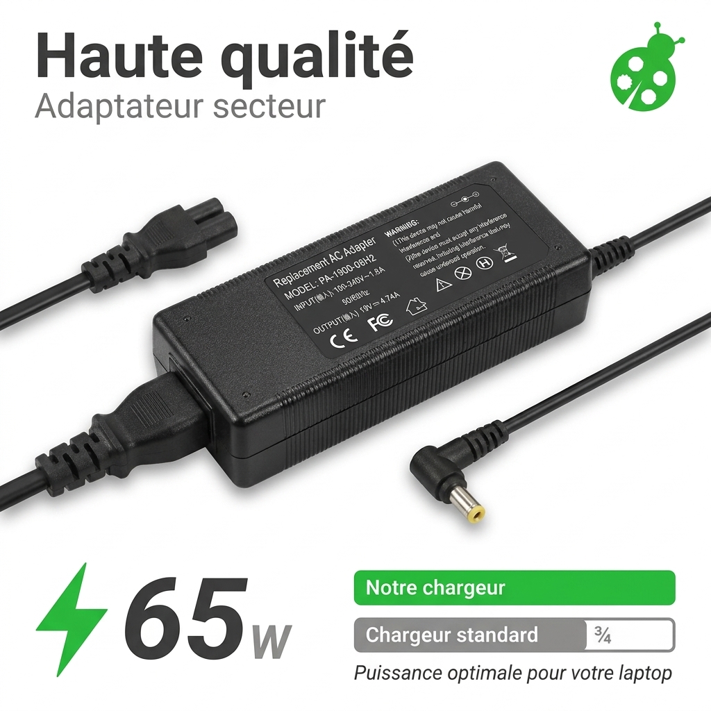 Caricabatterie computer portatile acer aspire e5 522