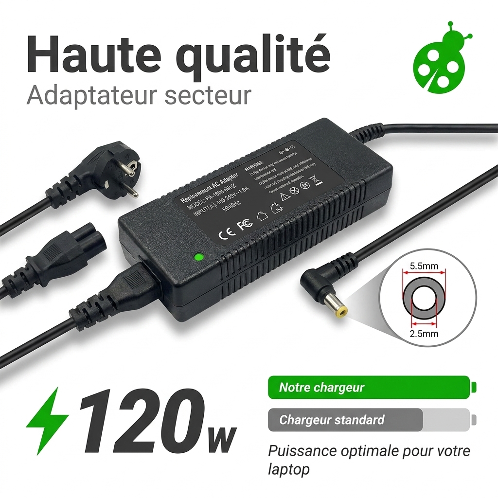 Chargeur ordinateur portable msi ge62 2qd apache