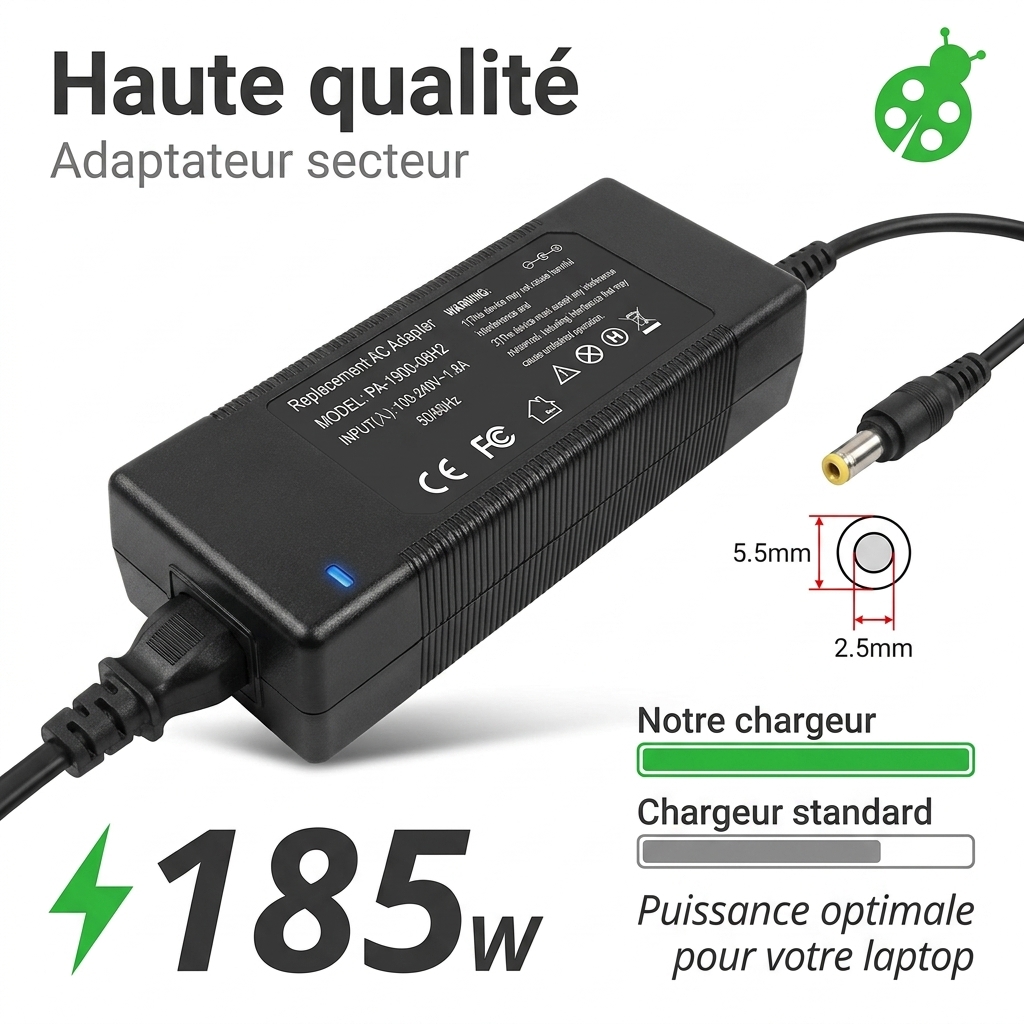 Chargeur ordinateur portable msi gf65 thin 9sd 224fr