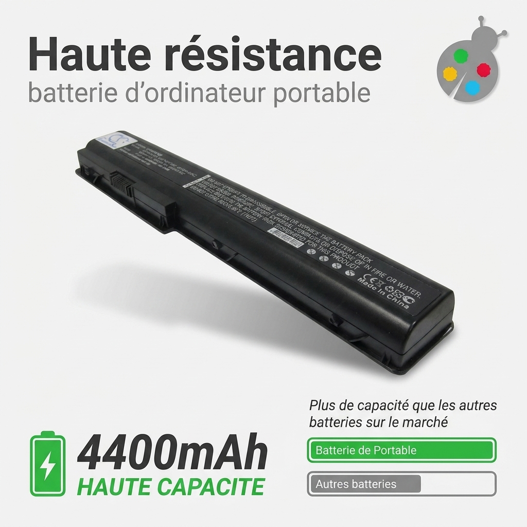 Batterie ordinateur portable hp hdx18 1180ef