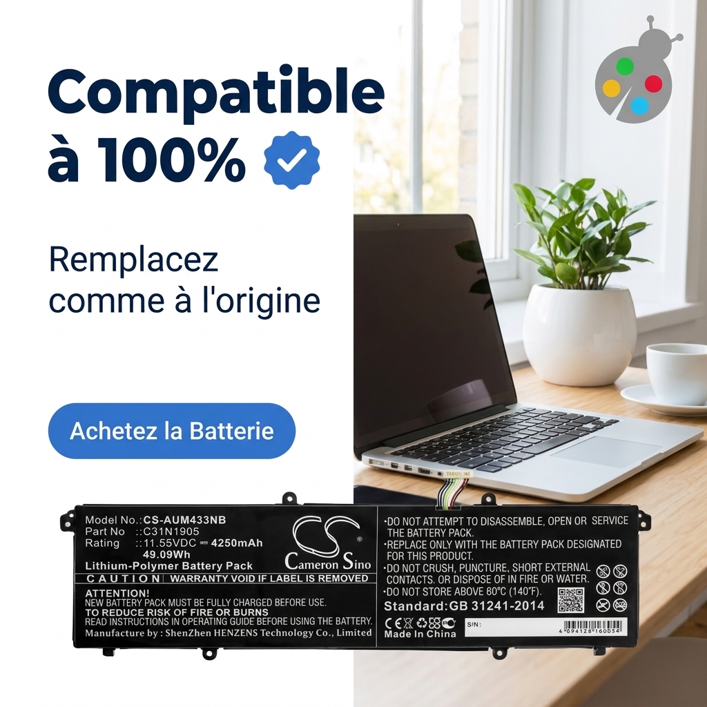 Batteria computer portatile asus vivobook x1704za