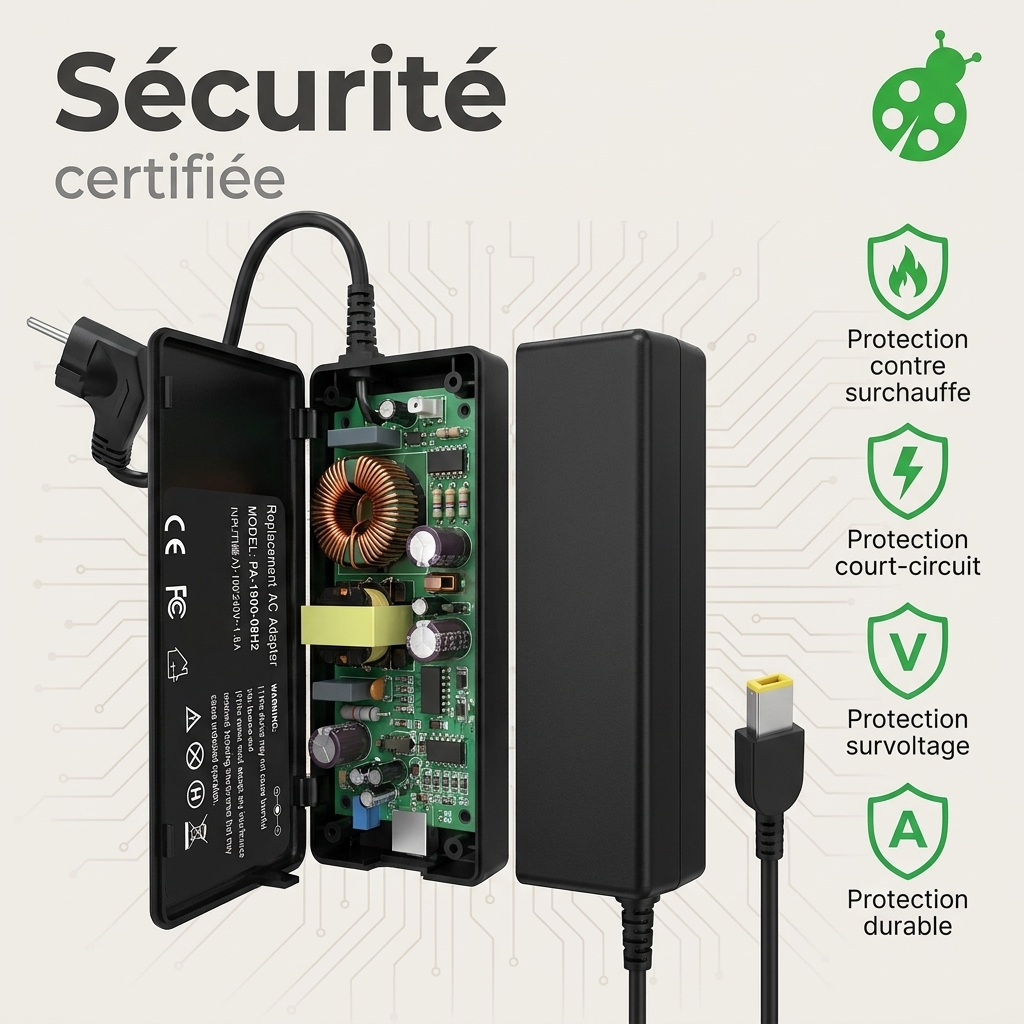 Chargeur ordinateur portable lenovo thinkpad p1 2019 20qta00fcd