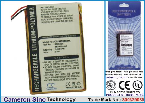 Batteria per 1400 mah