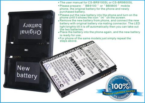 Batteria pda smartphone blackberry rim striker