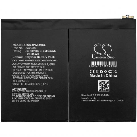Batterie tablette apple a2072