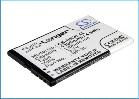 Battery for phone nokia compatible bp 3l