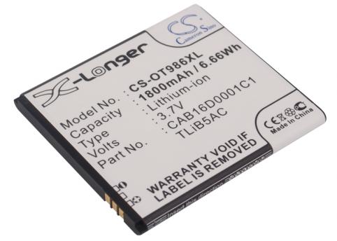 Batterie pour telephone alcatel accu compatibel tlib5ac