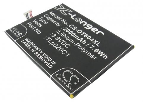 Batterij  tcl tlp020c2