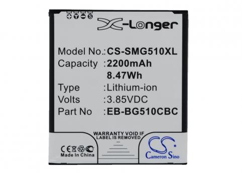 Battery for phone samsung compatible eb bg510cbc