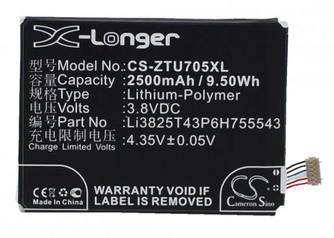Batterie  zte li3825t43p6h755543