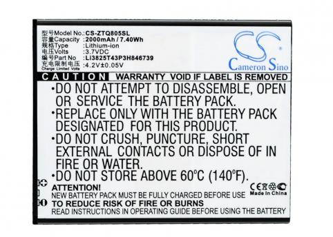 Batterie  zte li3825t43p3h846739