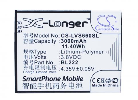 Batterij telefoon lenovo s660