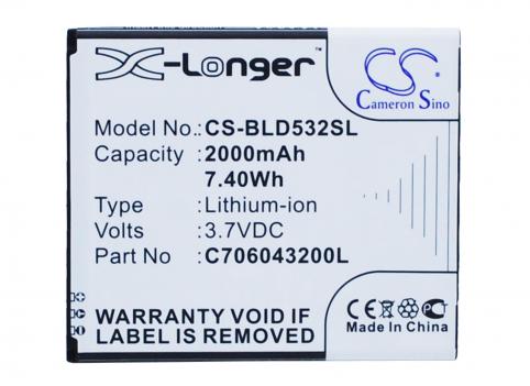 Batterie telephone blu d670u