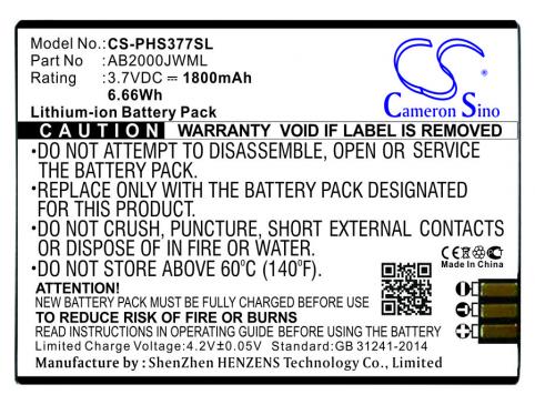 Batterie  philips ab1600ewml