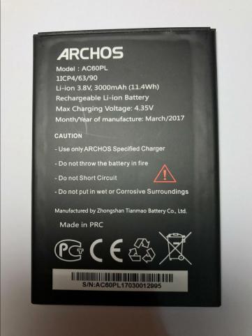 Batterie  archos 1icp4 63 90