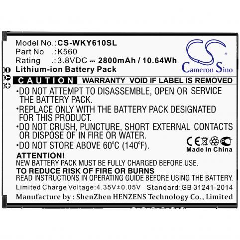 Batteria  wiko k560